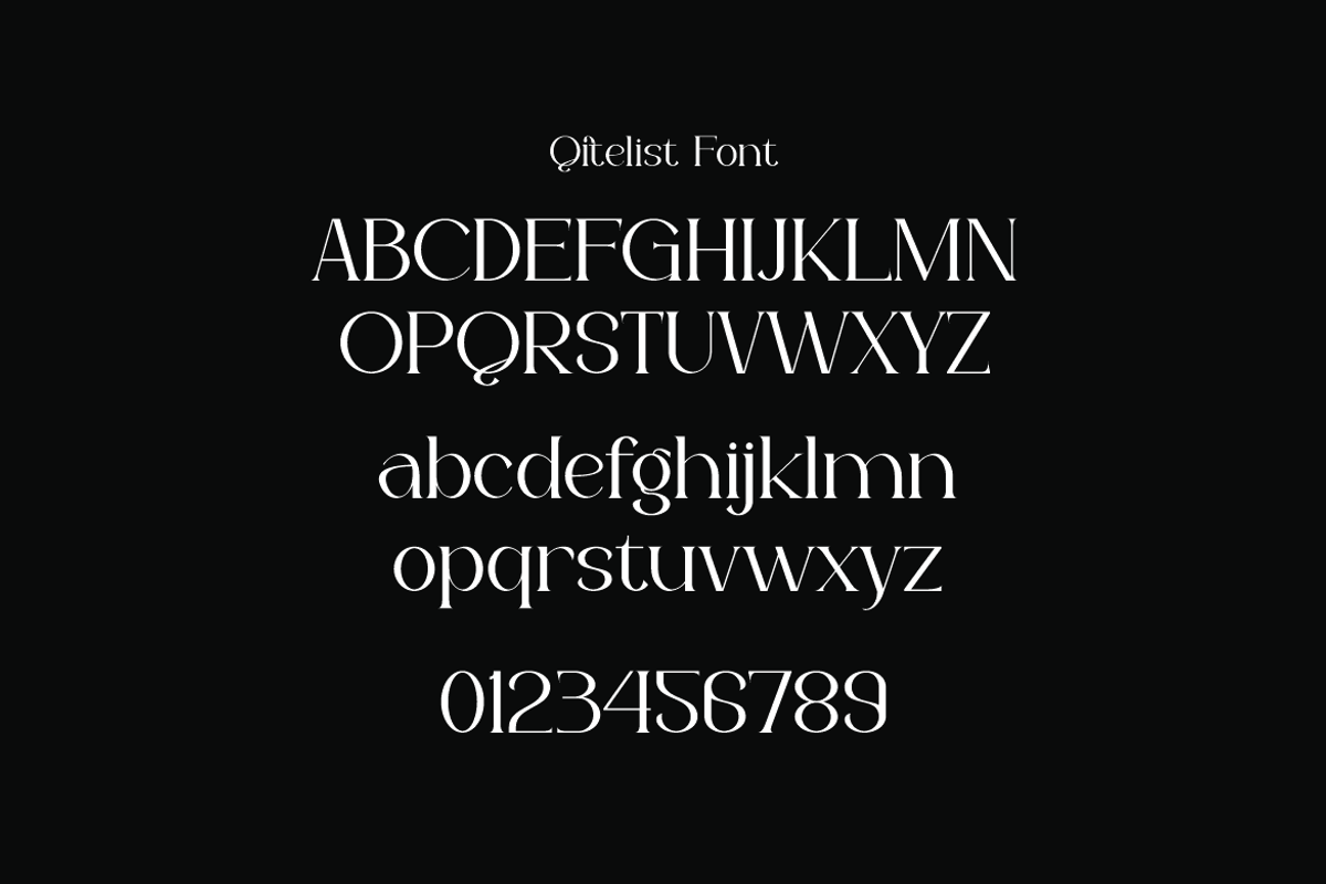Qitelist - Elegant Serif Font, a Serif Font by Iqsiart Studio (Photo 11 of 13)