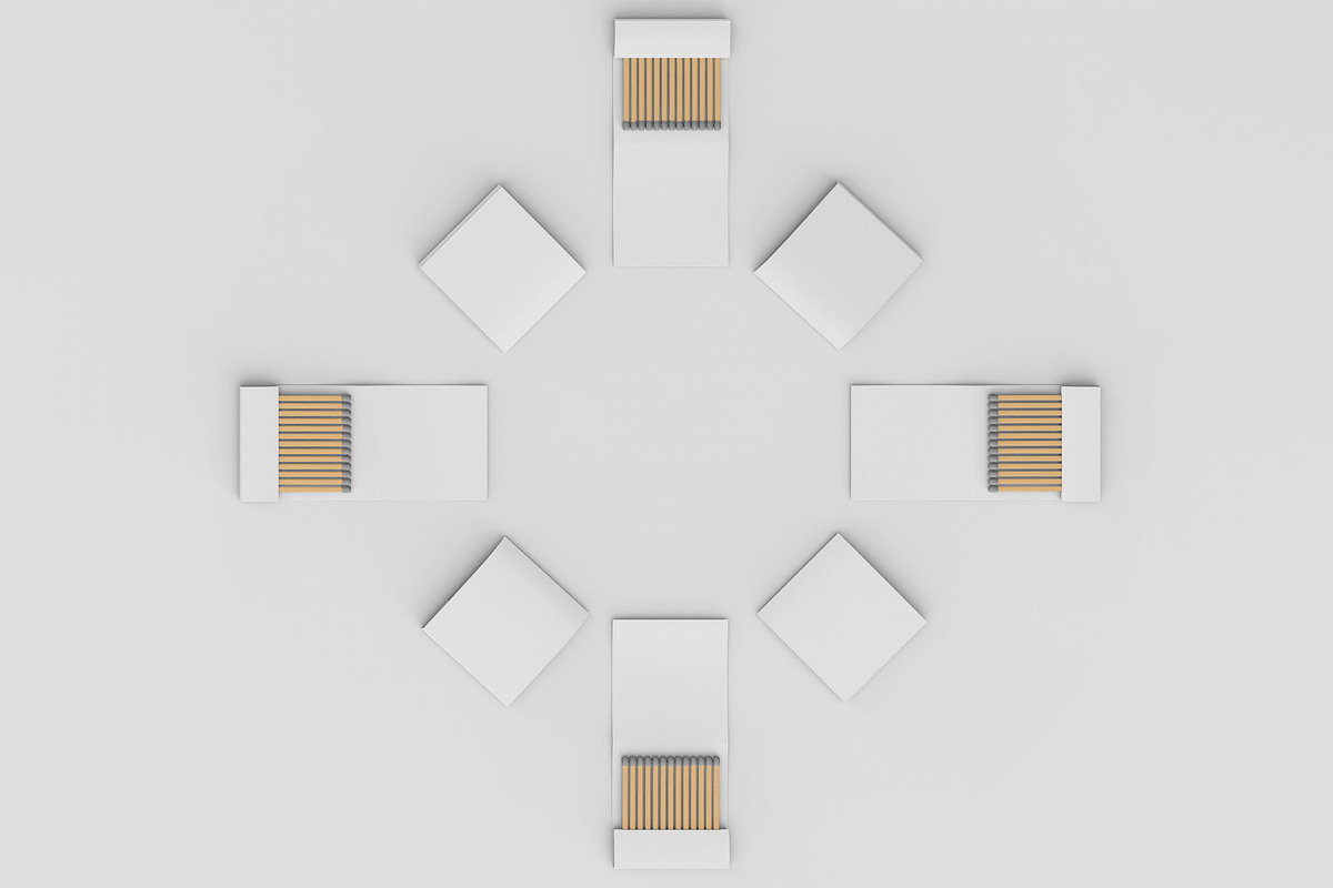 3d Top View of Matchboxes Mockup, a Print Template by The Rose Project (Photo 3 of 3)