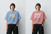 T-Shirt Mockup PSD - Female Model, a Shirt Mockup by Rymden_Fl (Thumbnail 4 of 7)