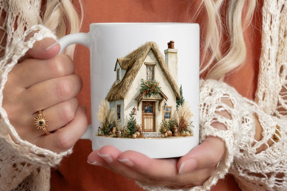Watercolor Boho Christmas Clipart, a Seasonal Illustration by Black Bird Studio (Photo 6 of 7)