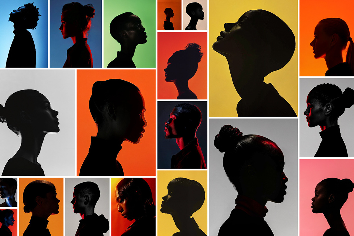 122 Silhouette Portraits, a Person Photo by Handmadefont (Photo 10 of 15)