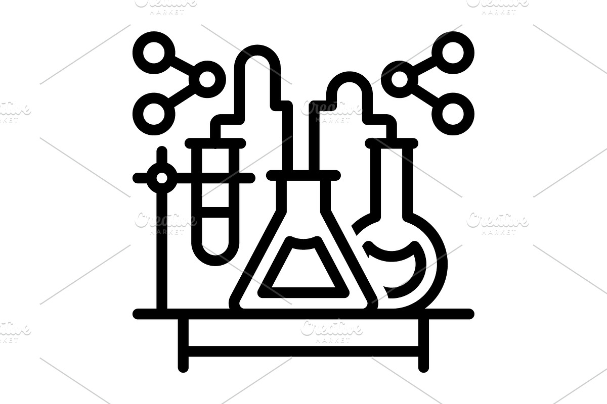Chem science mix icon, an Outline Icon by Creative priyanka