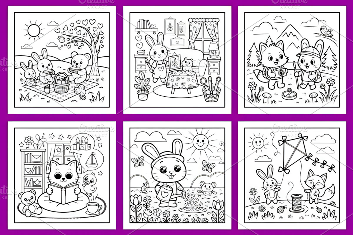 Cozy Sunday Bold & Easy Coloring, an Animal Illustration by Ink Gallery (Photo 4 of 4)