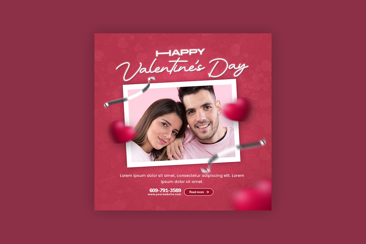Happy Valentine's Day Post Template, a Social Media Template by Saman Osama (Photo 3 of 3)