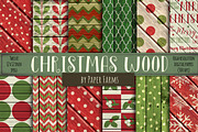 Rustic Christmas wood backgrounds, a Pattern Graphic by Paper Farms (Thumbnail 1 of 2)