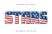 USA Flag Pattern 3D Text Effect, a Templates & Theme by studiogstock (Thumbnail 1 of 2)