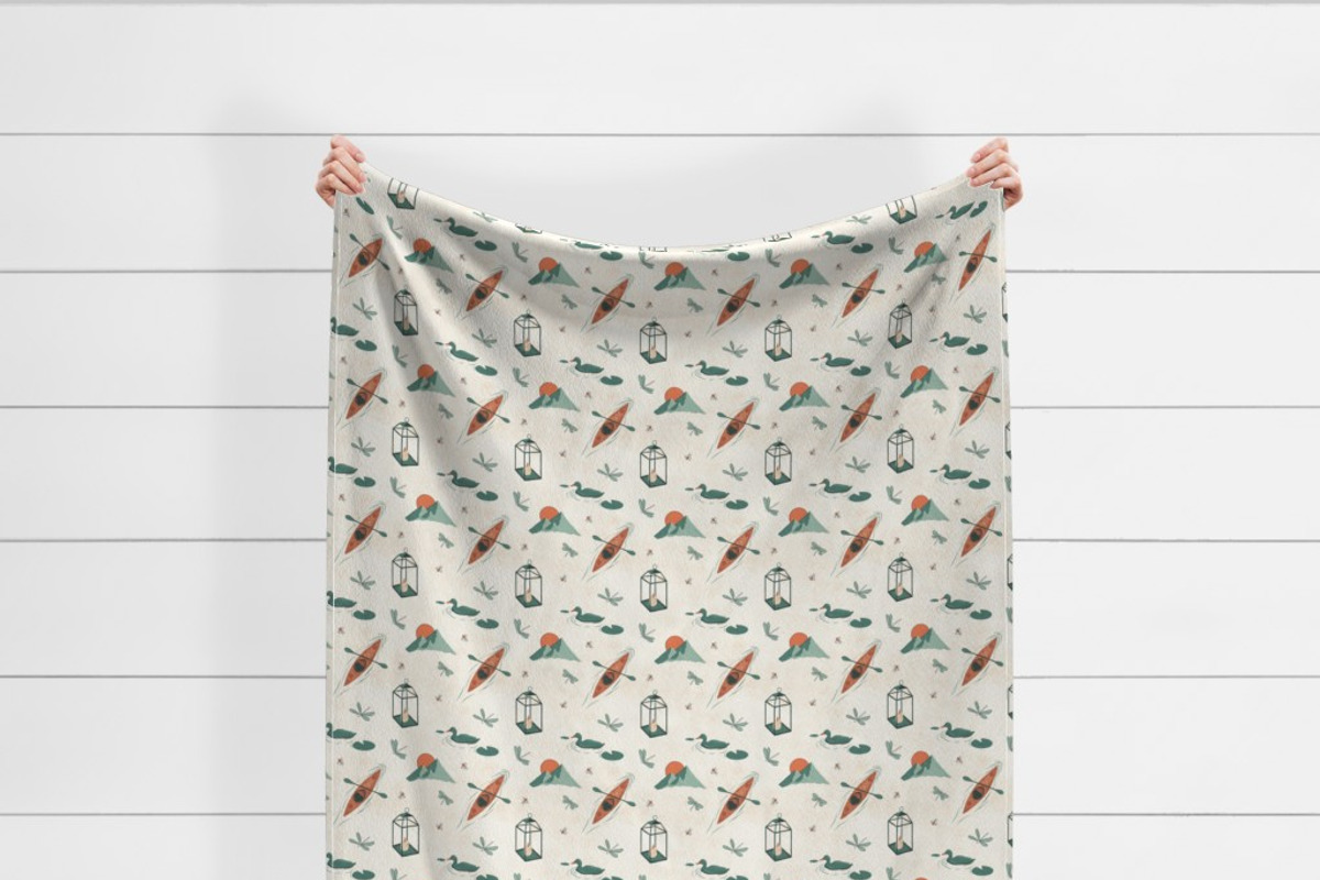 Lake Day Seamless Repeat Pattern, a Pattern Graphic by Forest Lily (Photo 11 of 11)