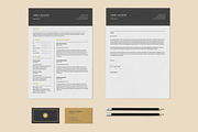 Resume/CV - Classic Gold, a Resume Template by 3Angle (Thumbnail 2 of 5)