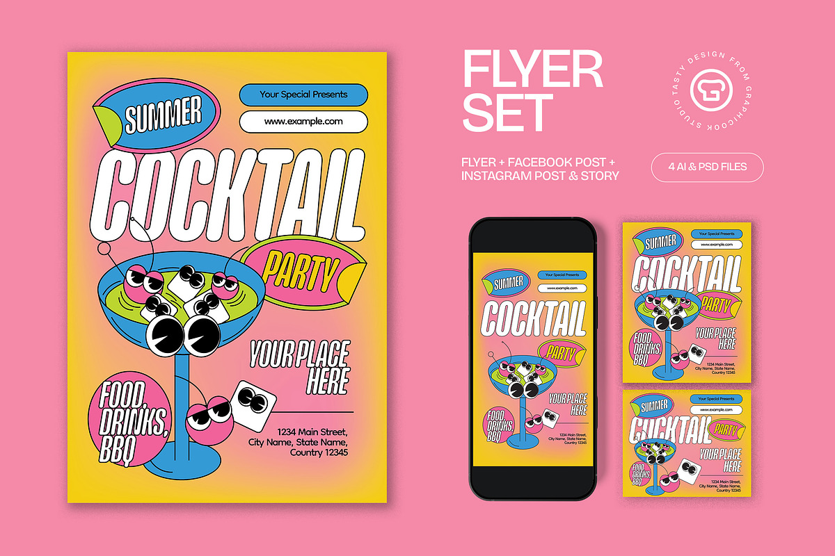 Summer Cocktail Party Flyer, a Flyer Template by graphicook (Photo 1 of 3)