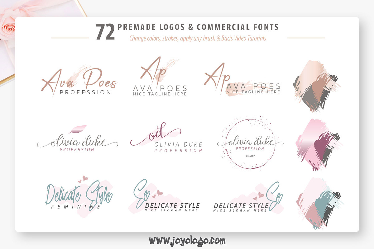 Ladyholic Premade Logo Branding Pack, a Branding & Logo Template by joyologo (Photo 6 of 17)