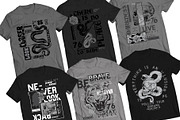 BLACK LINE T-SHIRT PRINT PACK, an Animal Illustration by MKE Print Lab. (Thumbnail 2 of 2)