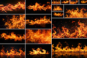 50 Fire flames, a Background Graphic by Handmadefont (Thumbnail 2 of 15)
