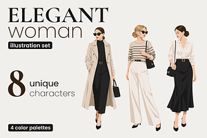 Elegant Women Illustrations, a Person Illustration by moja doodle