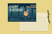 Art Deco Birthday Greeting Card, a Card Template by Neermana (Thumbnail 4 of 4)