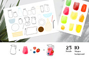 Juicy fruits Clipart collection, an Illustration by ViktoriaLapshyna (Thumbnail 5 of 14)