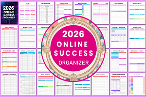 2026 Online Success Organizer, a Stationery Template by Shumaya