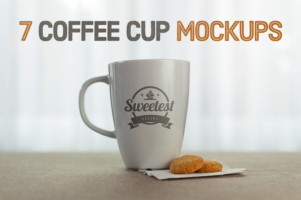7 Coffee Cup Mockups - Save over 50%, a Cups & Container Mockup by Gabor Monori (Photo 1 of 2)