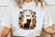 Cute Halloween Ghost and Cat Png, a Work Illustration by Sublimation Artist (Thumbnail 4 of 9)