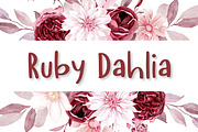 Ruby Dahlia, a Handwritten Font by Aisyah (Thumbnail 1 of 3)