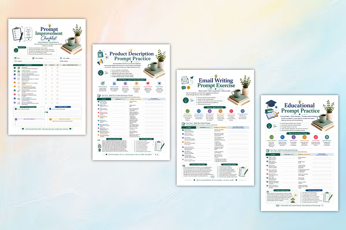 Creative Prompt Writing Workbook, a Stationery Template by Designmela01 (Photo 3 of 4)