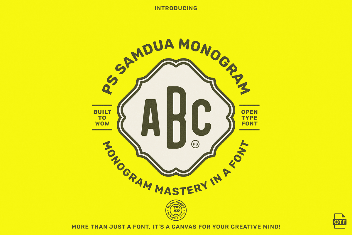 3 Letter Monogram Maker - PS Samdua, a Sans Serif Font by Para-Scope Design (Photo 1 of 8)