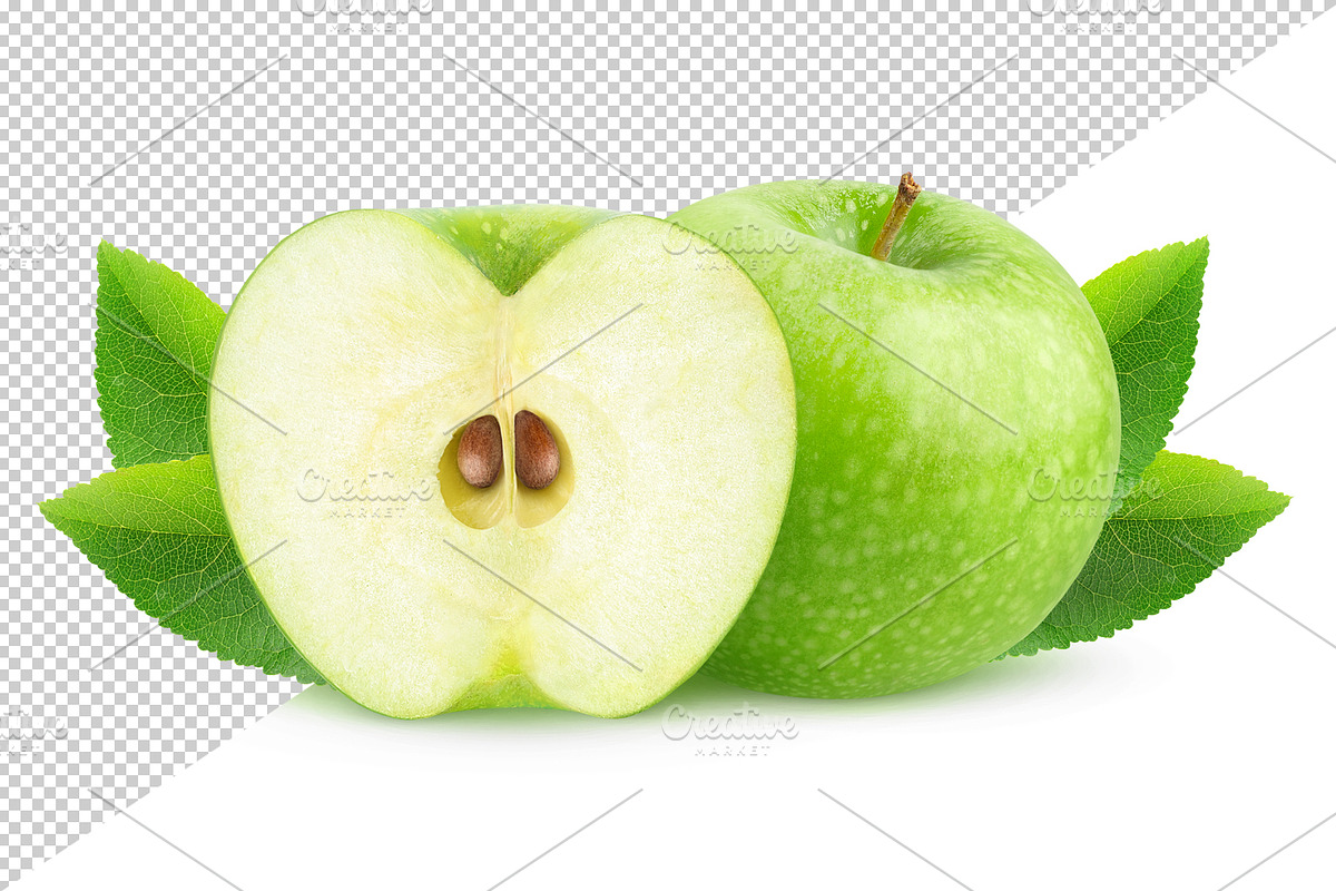 Cut green apples, an Object Graphic by Fruits+Veggies (Photo 3 of 4)