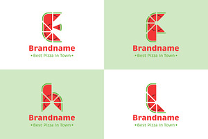 Letter E F H L Watermelon Logo, a Branding & Logo Template by Pray Art Design Studio