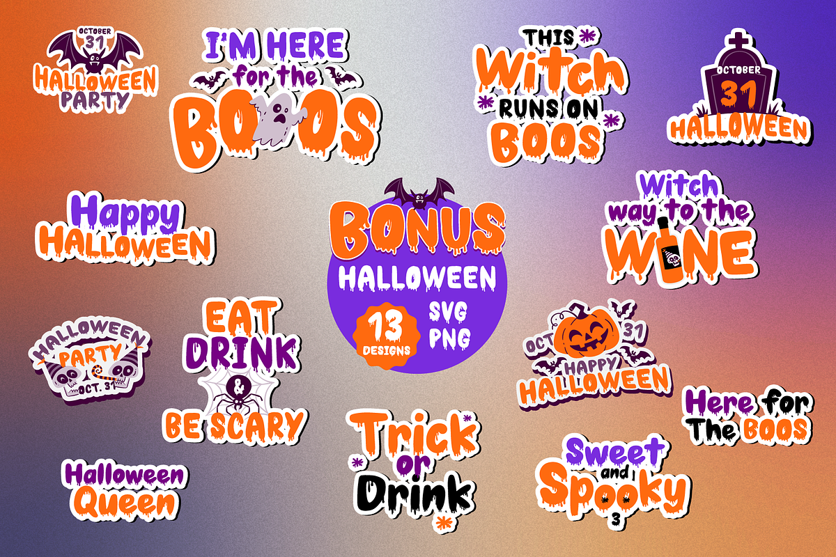 Ghost font+13 Halloween SVG Designs, a Handwritten Font by Waris Studio (Photo 2 of 10)