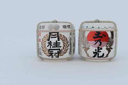 Japanese Sake Barrels, a Food & Drink 3D Model by 3DTreatment