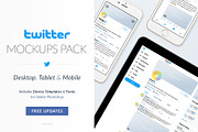 Twitter Social Media Mockups Pack, a Social Media Template by Poego Social (Thumbnail 1 of 7)