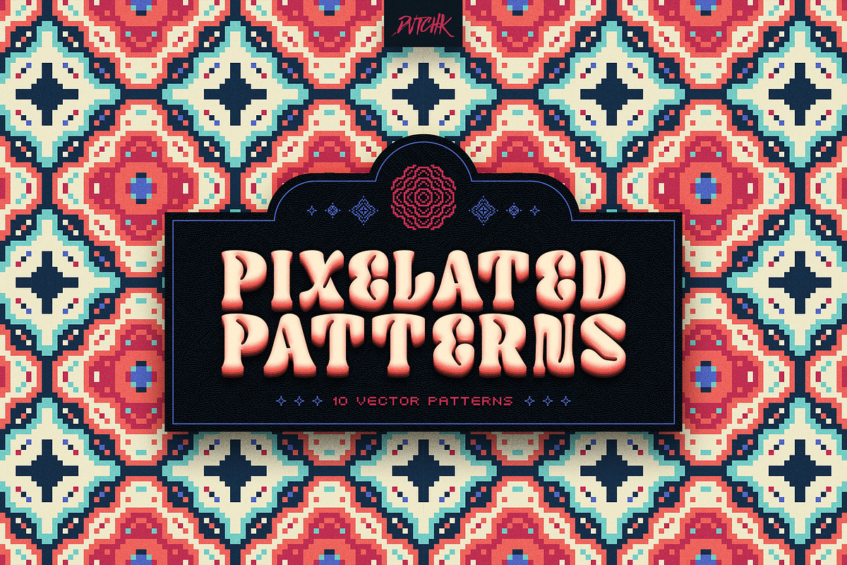 Pixel Mosaic Patterns | Vol. 13, a Pattern Graphic by dvtchk (Photo 1 of 10)