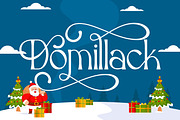 Domillack -  Christmas Font, a Serif Font by Rishsketch (Thumbnail 1 of 15)