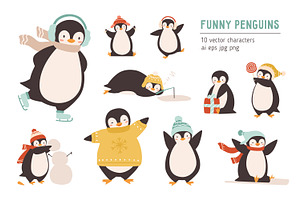 Cute Penguins Set