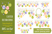 Easter Garland And Greeting Cards, an Illustration by Vector beauty (Thumbnail 1 of 3)