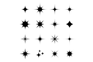 Star sparkle, twinkle and starburst, an Illustration by Vector Tradition