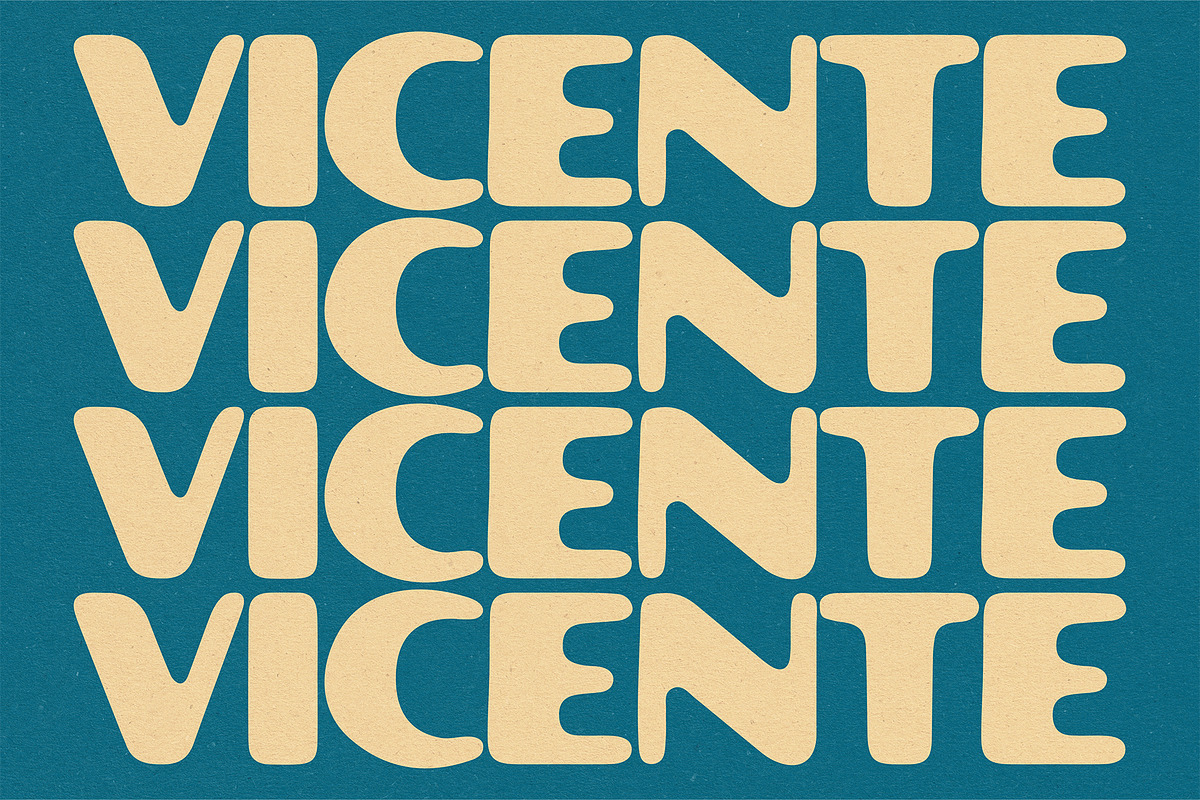 Vicente Typeface, a Sans Serif Font by Bone Idle Goods (Photo 1 of 3)