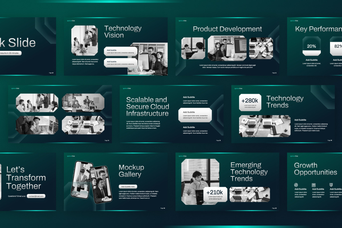 Corporate Technology PowerPoint, a Presentation Template by Loin Studio (Photo 4 of 4)