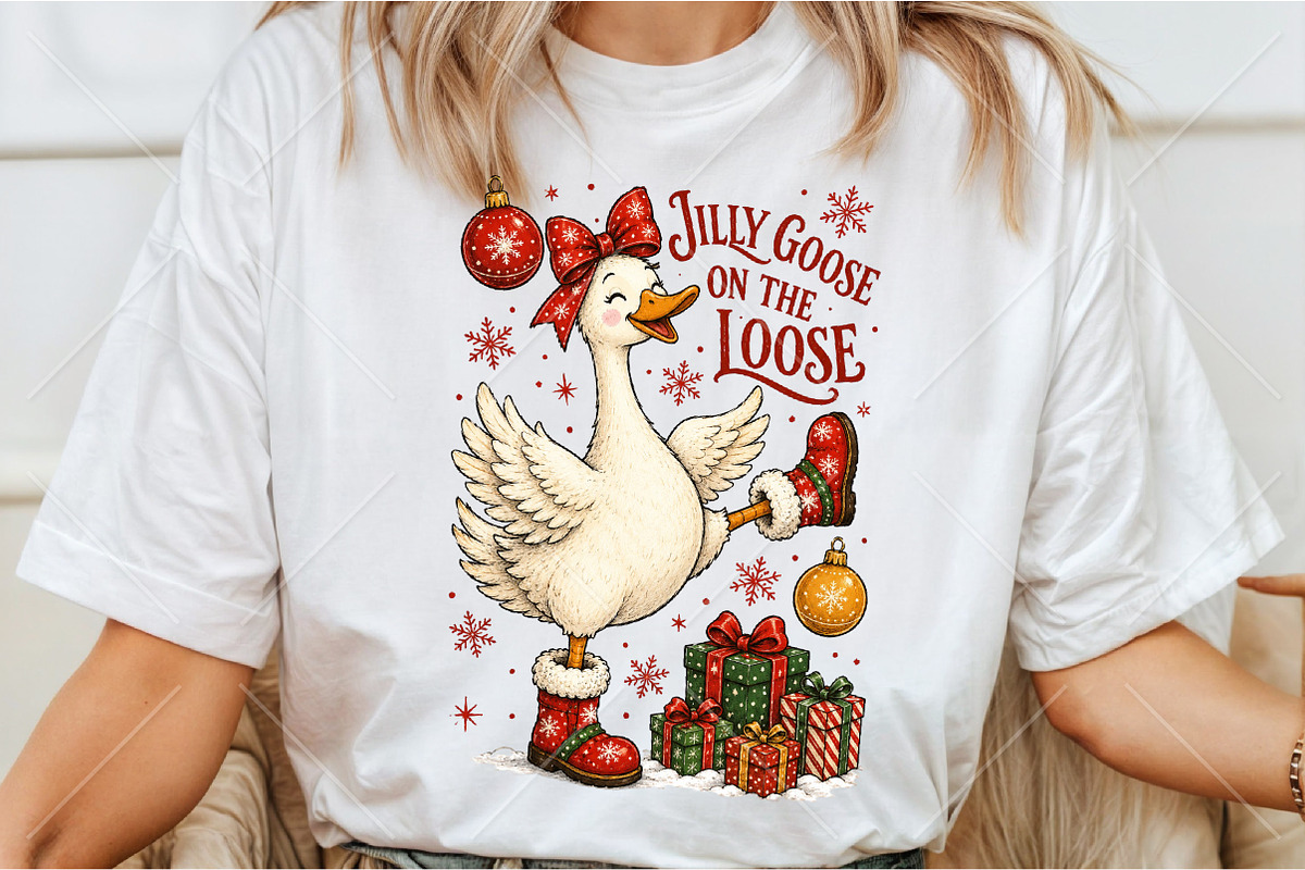Jolly Goose on the Loose Christmas, a Seasonal Illustration by Canvas Craft (Photo 3 of 5)