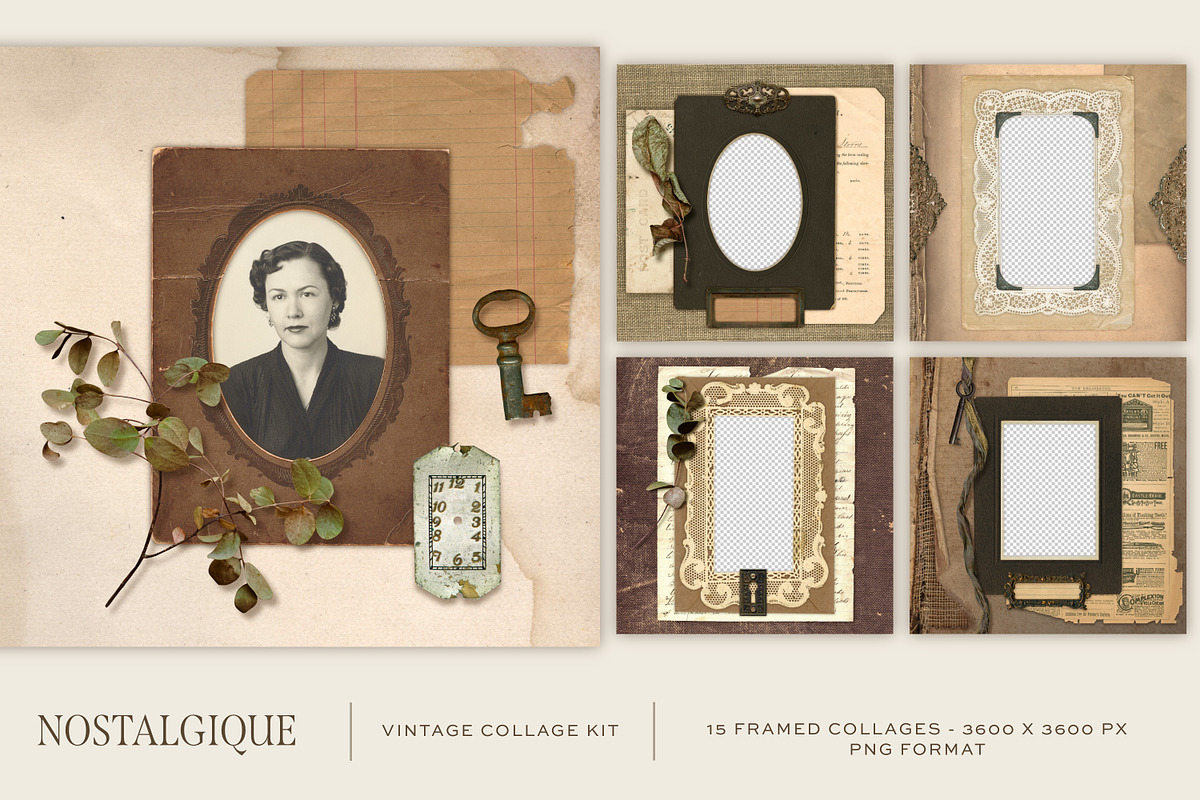 Nostalgique Vintage Collage Kit, an Object Graphic by Eclectic Anthology (Photo 4 of 10)