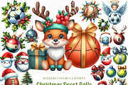 Christmas Sport Balls Sublimation, an Illustration by Craft Nest (Thumbnail 1 of 6)