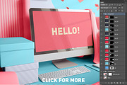 5 Colorful MockUp Workplace, a Mac Mockup by As Good As Possible (Thumbnail 5 of 5)