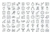 100+ Fitness Vector Icons, an Outline Icon by Vectors Market (Thumbnail 2 of 3)