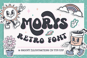 Morys Retro Font and dingbats, a Serif Font by BlackCatsMedia (Thumbnail 1 of 9)