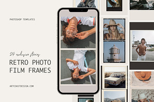 24 Retro Film Instagram Stories PSD