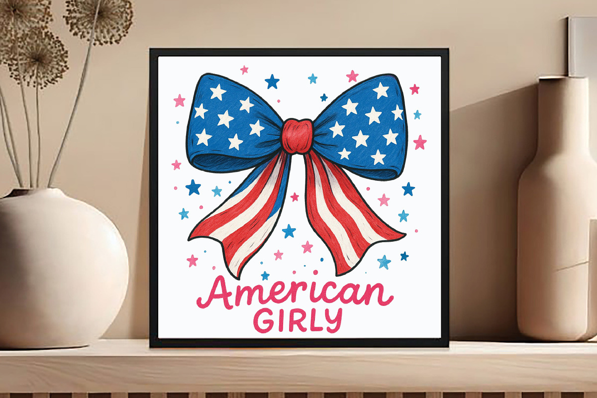 4th of July Hand Drawn Coquette Bow, an Illustration by DreamCafeArt (Photo 5 of 7)