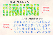 3 Watercolor Alphabet Brush Sets, a Brush Add-On by Violet LeBeaux (Thumbnail 3 of 5)