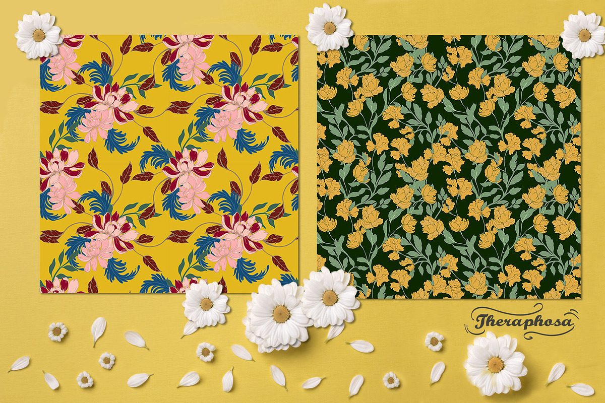 20JPG/EPS Tropical floral pattern, a Pattern Graphic by Theraphosath (Photo 18 of 21)