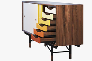 1955 Sideboard 3d Model