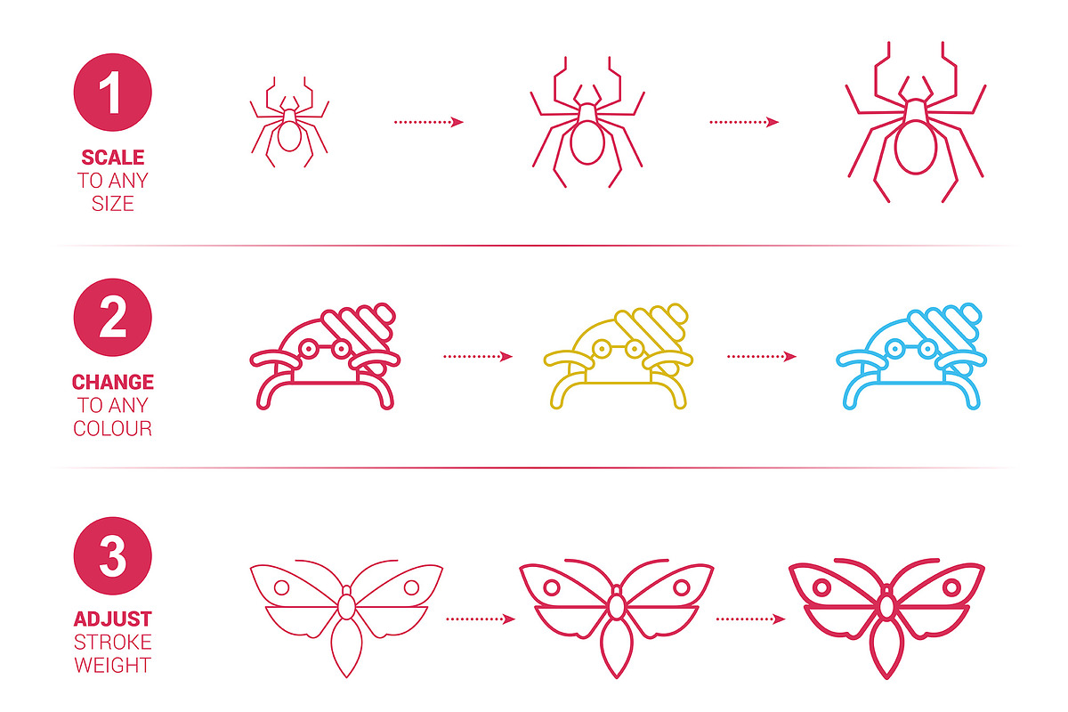 110 Thin Lines Animals Vector Icons, an Outline Icon by FourLeafLover (Photo 5 of 14)