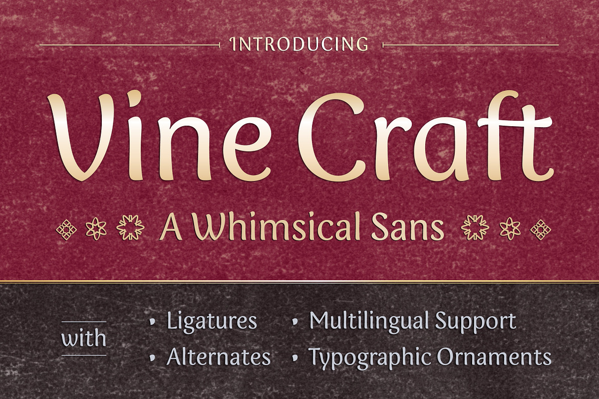 Vine Craft Font, a Sans Serif Font by Type Art Crafters (Photo 1 of 13)